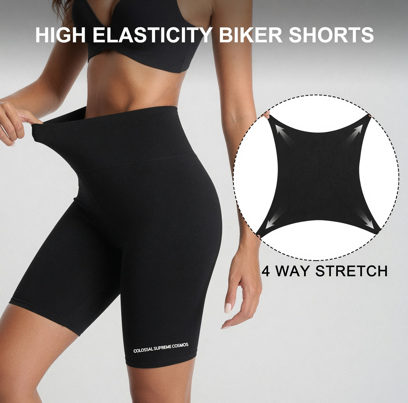 CSC Biker High-Rise Shorts (Black)