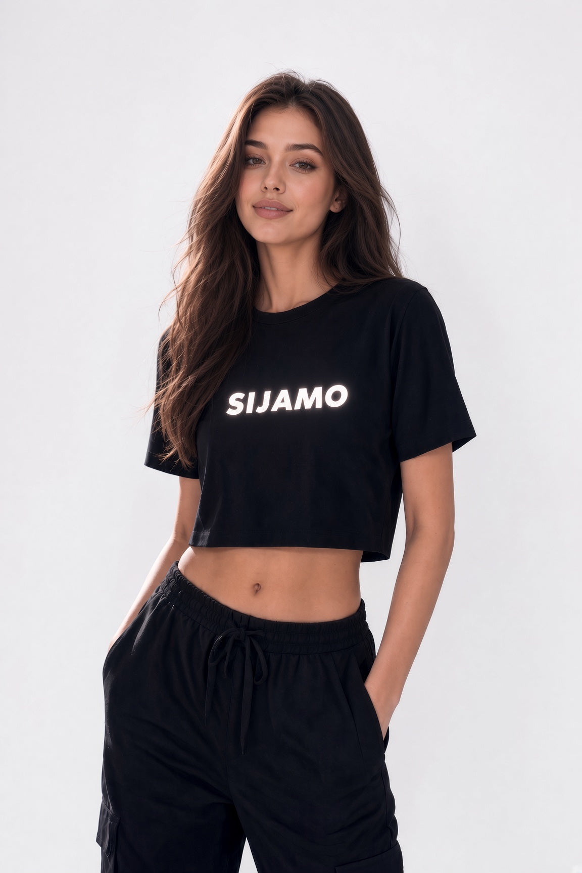 SIJAMO 3M Reflective Crop Top
