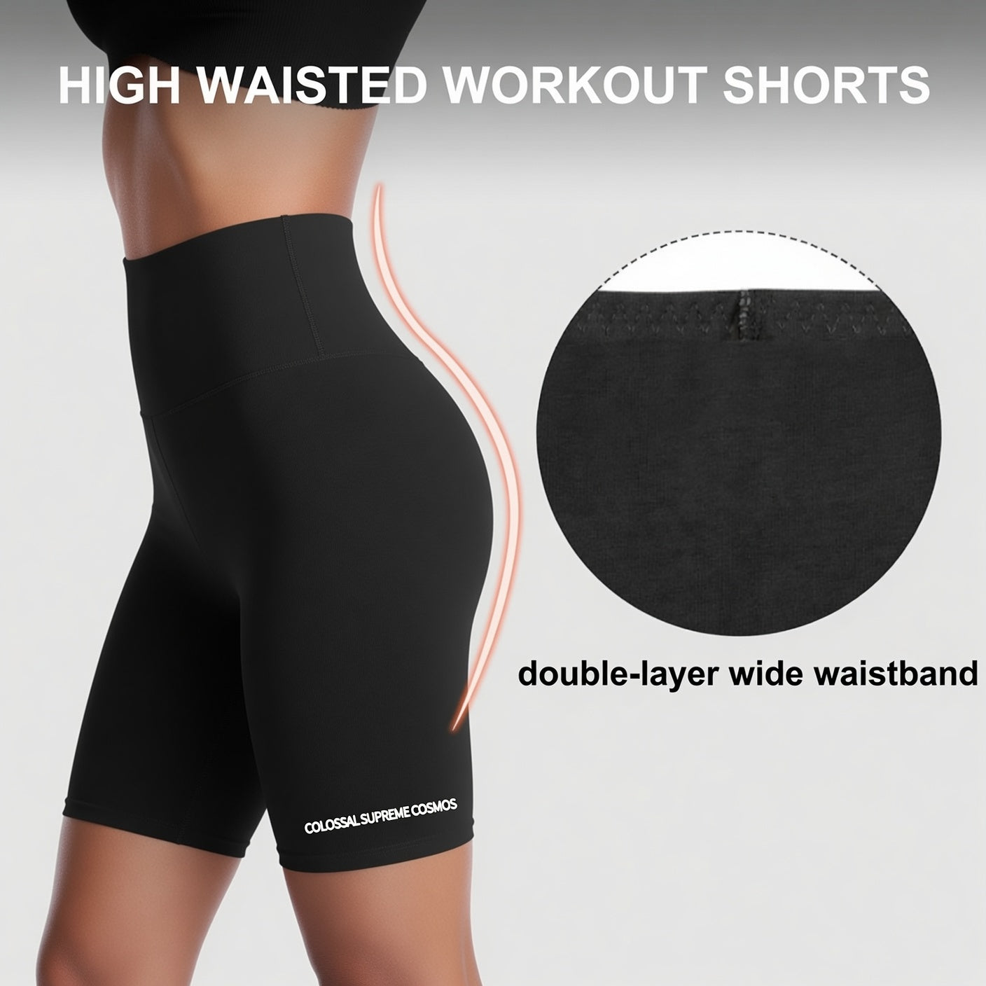 CSC Biker High-Rise Shorts (Black)