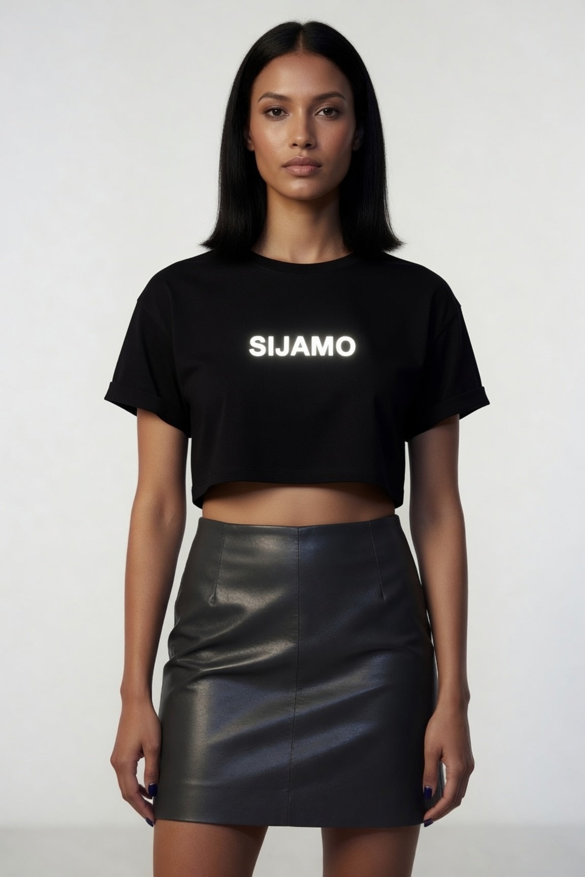 SIJAMO Reflective Crop Top