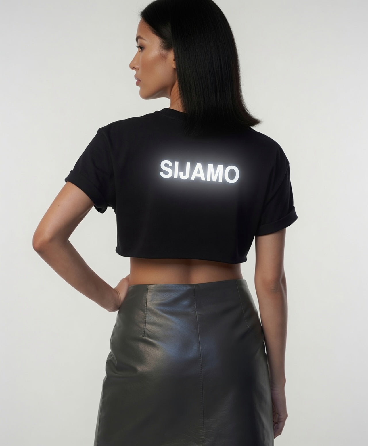 SIJAMO Reflective Crop Top