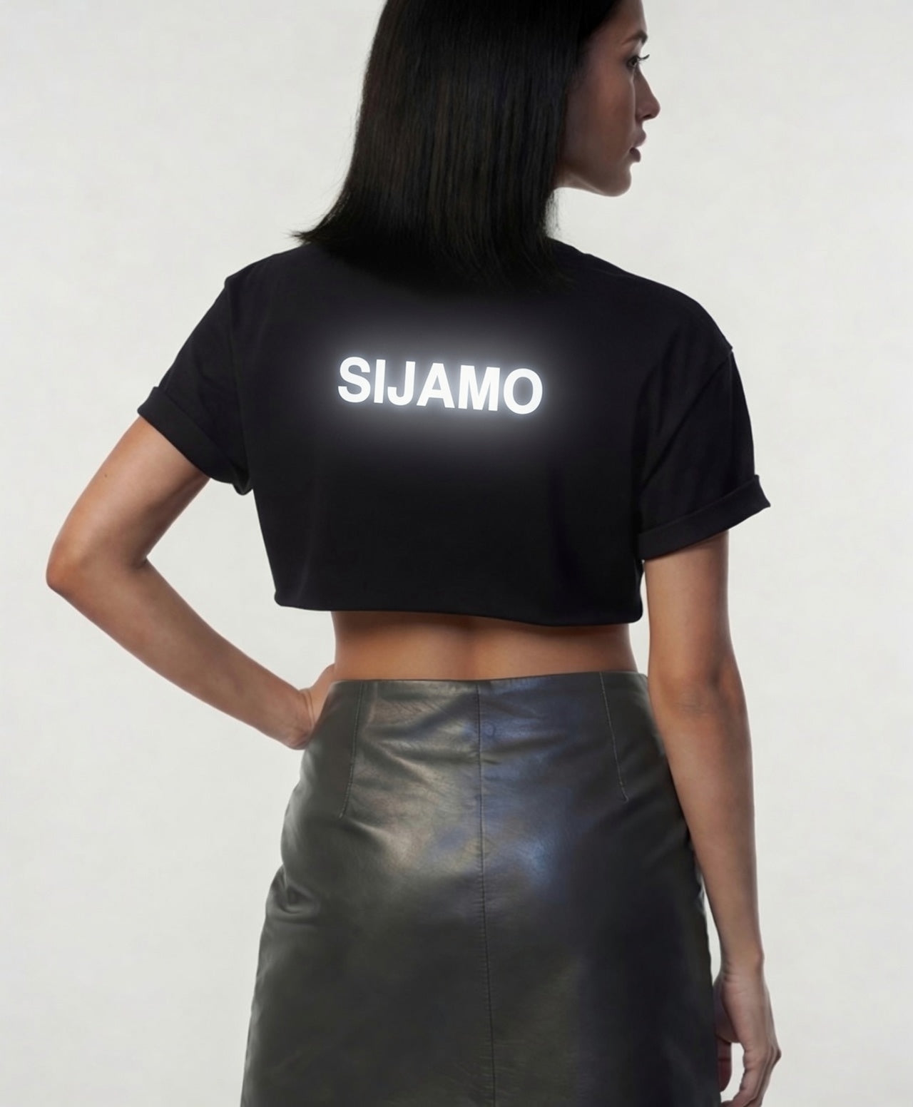 SIJAMO Reflective Crop Top