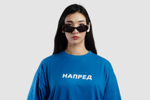 Load image into Gallery viewer, НАПРЕД/ПОЗАДИ STANDARD ocean blue T-shirt
